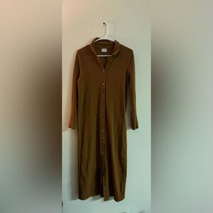 Blank NYC Long Sleeve Brown Dress